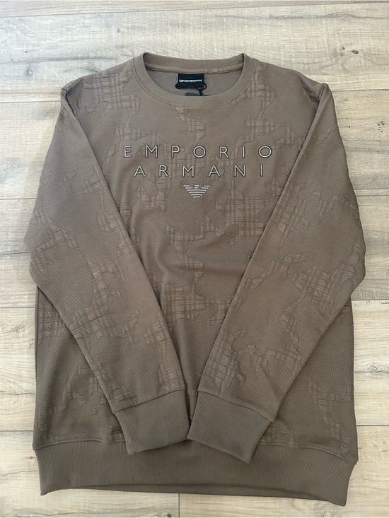 Emporio Armani Other - Emporio Armani Men's Taupe Crewneck Sweater with Logo